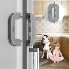 Child Safety Refrigerator Lock | Double Button Self-Adhesive Lock