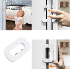 Child Safety Refrigerator Lock | Double Button Self-Adhesive Lock