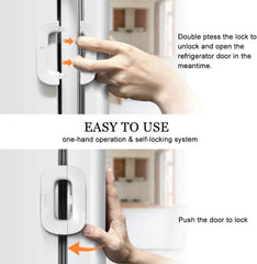 Child Safety Refrigerator Lock | Double Button Self-Adhesive Lock