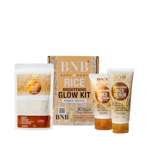 FNB Rice 3-in-1 Whitening Glow Kit | Brightening Facial Set