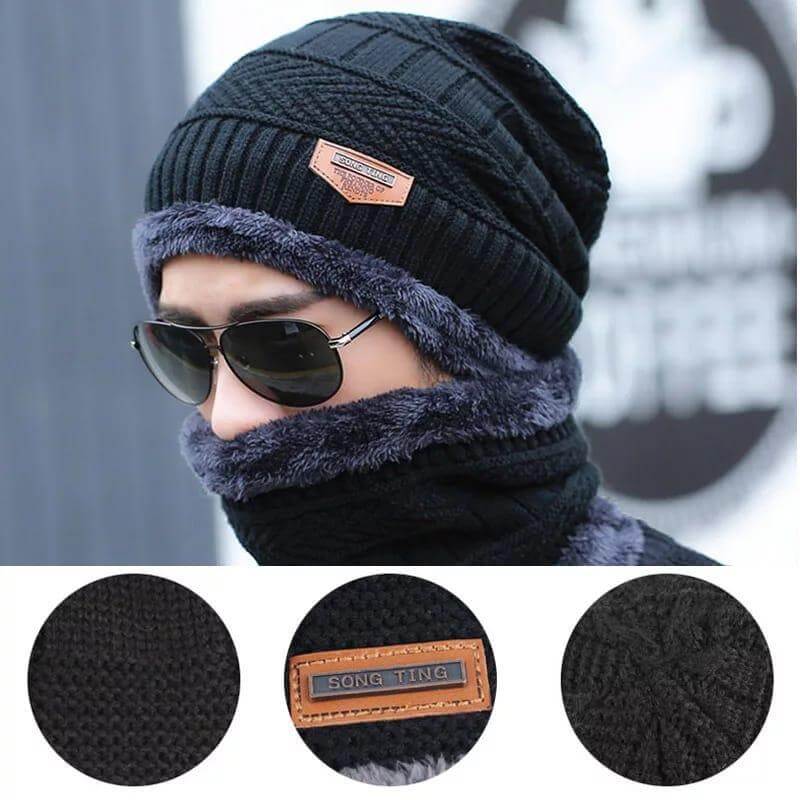 Stylish Cotton Beanie Set | 2-Piece Cap & Neck Warmer